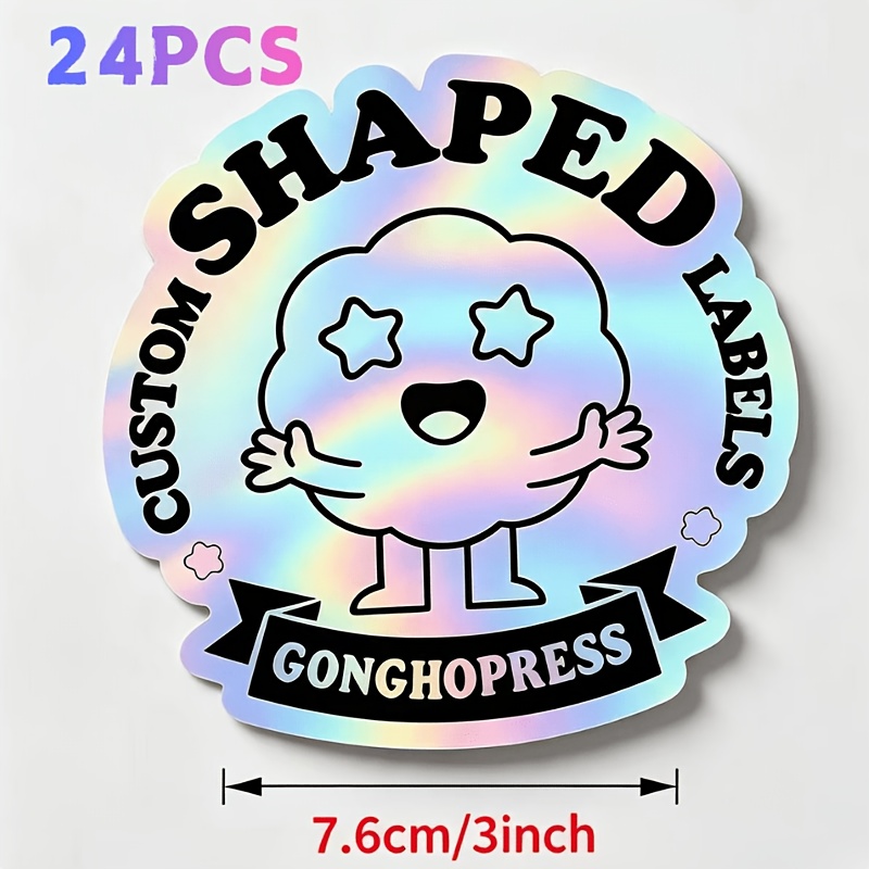Personalized Custom Irregular Holographic Rainbow Stickers
