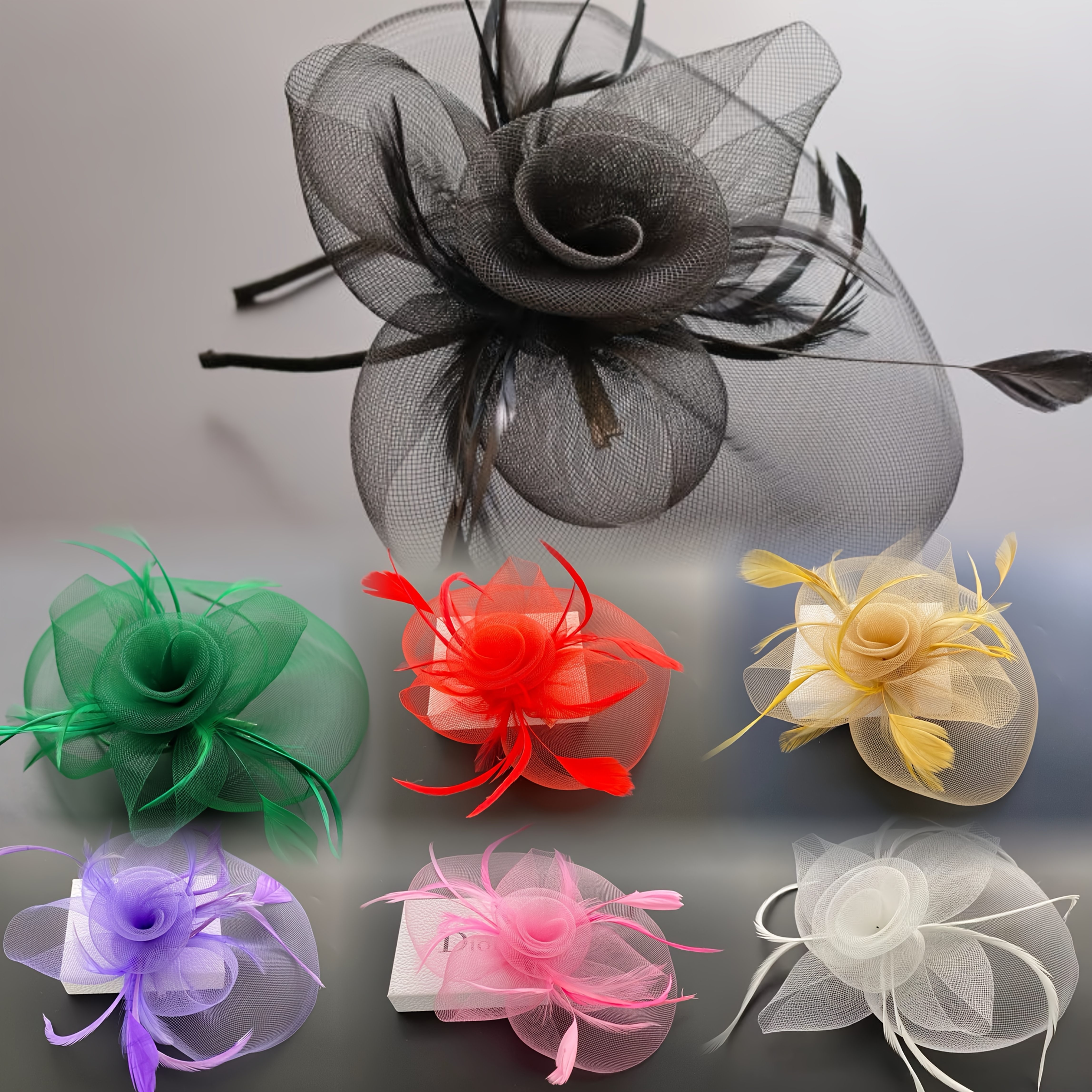 1pc women flower veil mesh fascinator tea party birthday  display picture 1