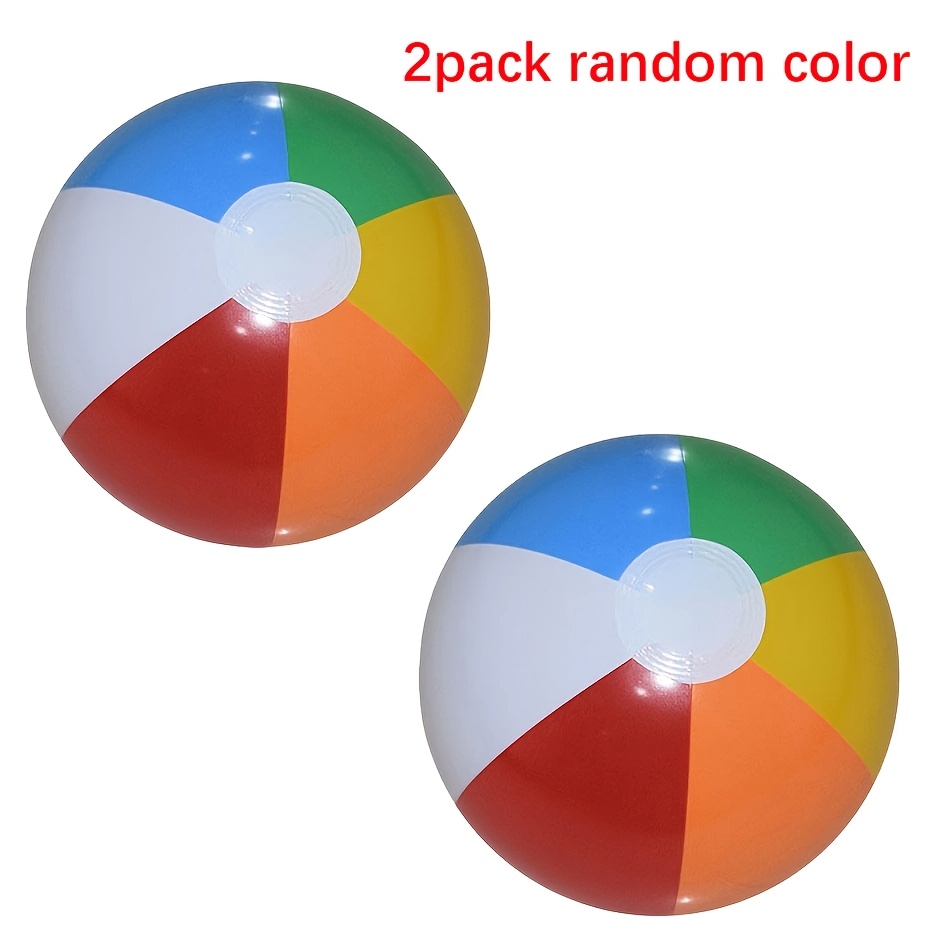 2er-Pack aufblasbare Regenbogen-Badebälle für Poolpartys, perfekt für Dekorationen und Sommer-Wasserspiele für Kinder…: retailer-supplied image