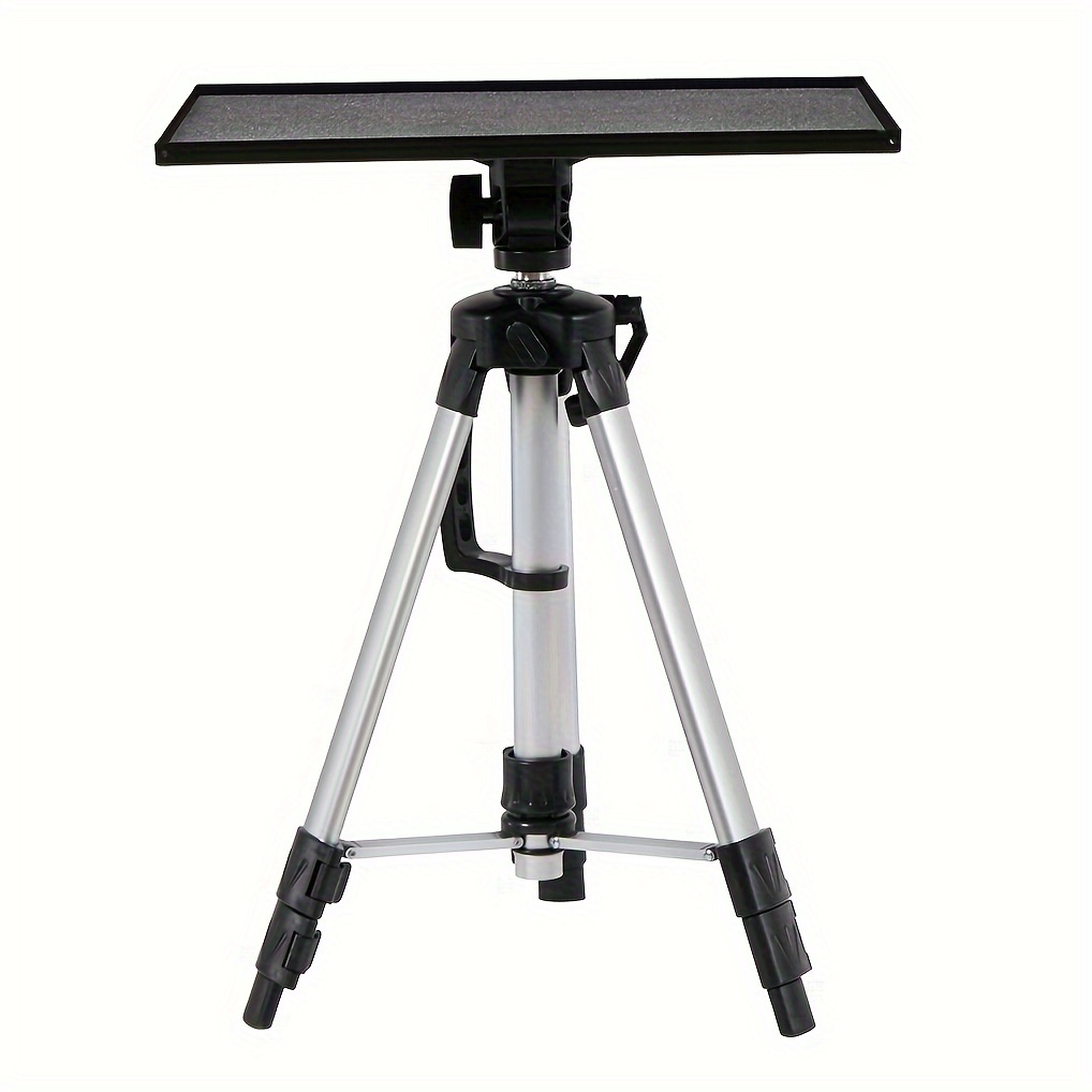 TEMU Universal Projector Tripod Stand Height Adjustable Dvd Player Laptop Floor Mount With Tray And Carrying Bag Foldable Portable For Home Offices