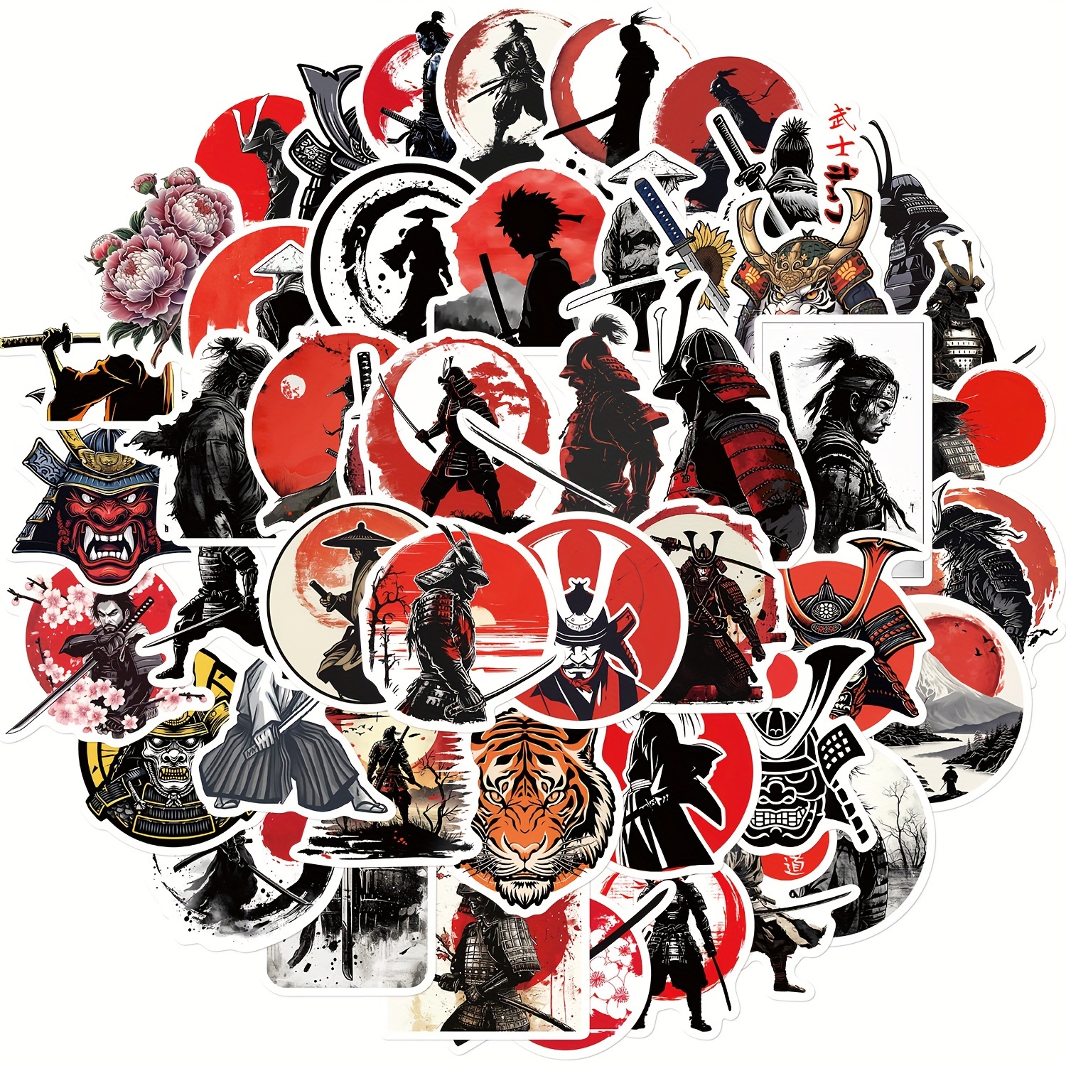 Image of 50pcs & Stickers Suitable For Phone Case, Laptop, Notebook, Helmet, - Diy Decals With Warriors, Themed Decoration For History Fans