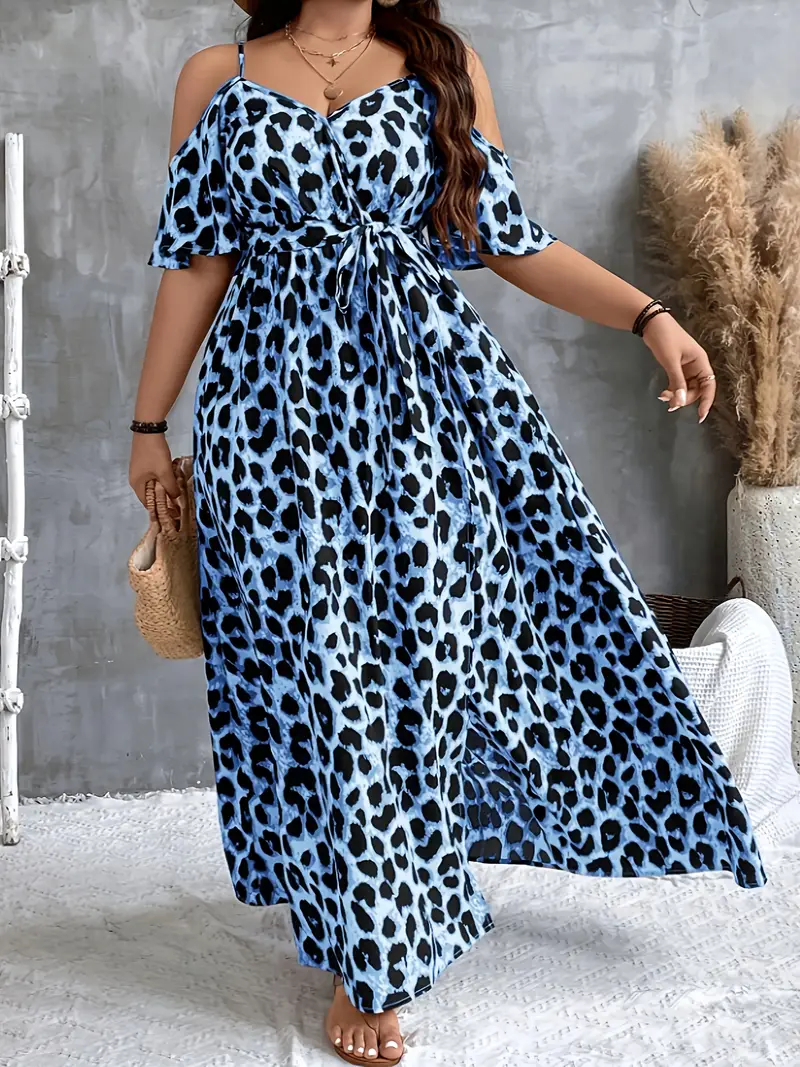 plus size womens leopard print elegant fitted midi dress - Temu plus size womens leopard print elegant fitted midi dress - Temu