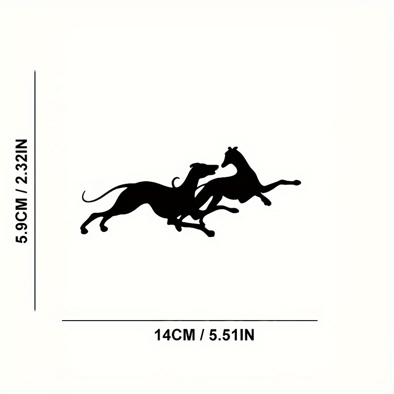 Sticker Featuring Greyhound Dogs Playing, Suitable For Laptops, Water Bottles, Vehicles, Windows, Walls, Cups, Toolboxes, Guitars, Scooters, And Other Auto Additions