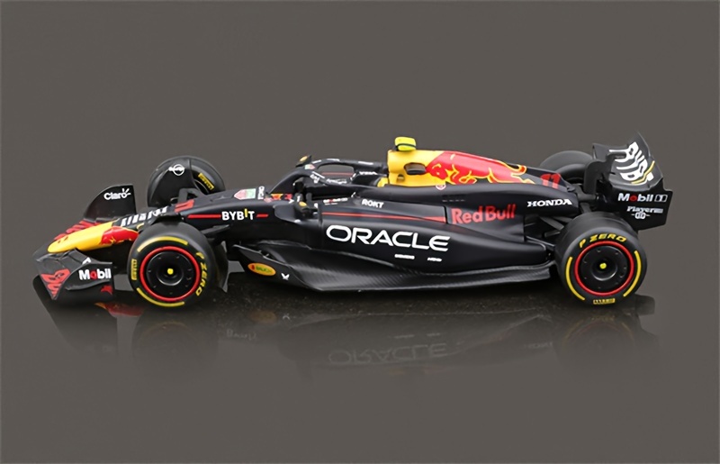 BURAGO 1:43 Scale Red Bull Racing RB20 Formula 1 Die-Cast Model Car with #1 & #11 Numbered - Collectible Zinc Alloy Racing Car, Push-Action Action Figure for Motorsport Fans, Display Gift