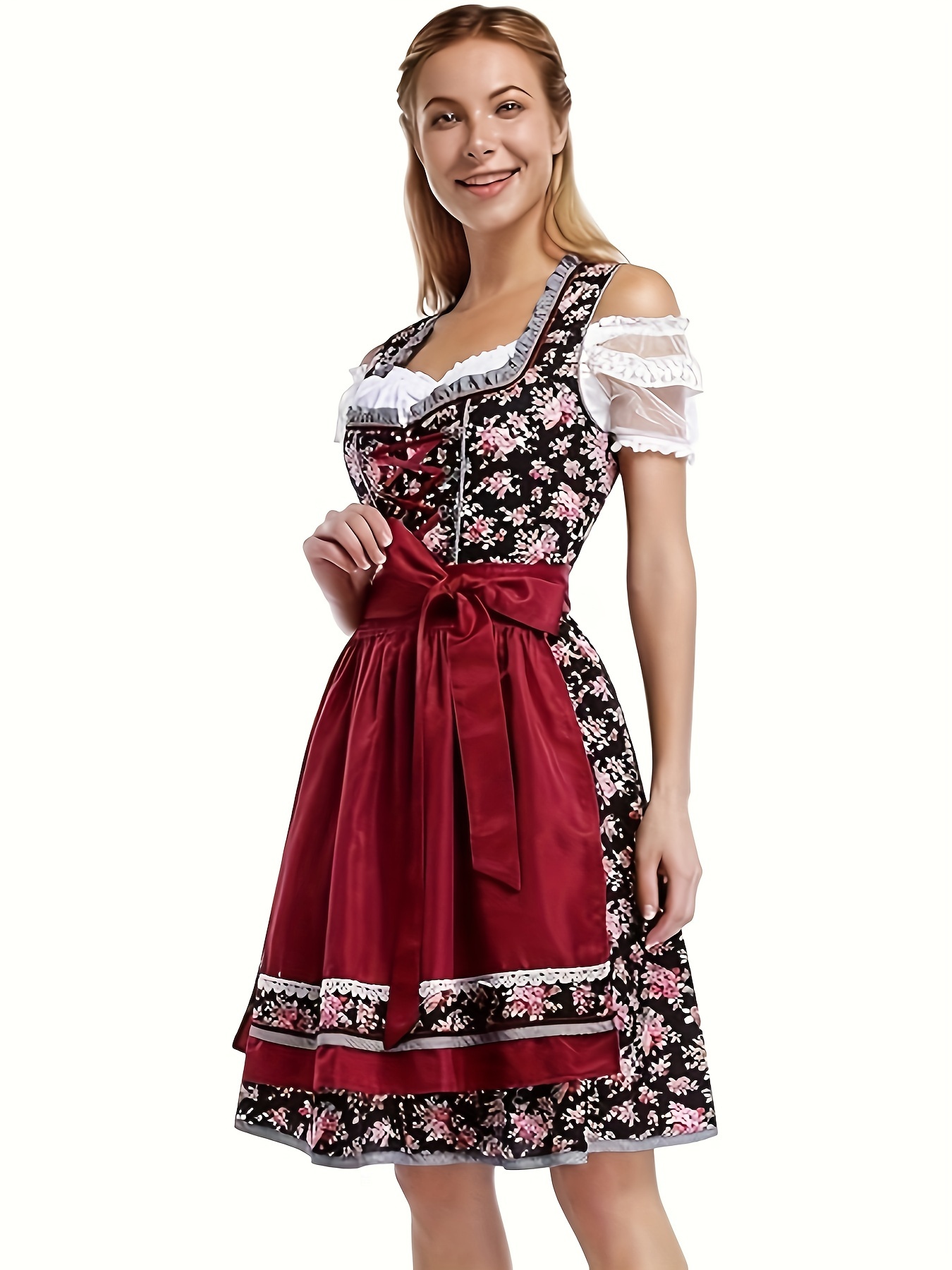 Robe Lilas Robe Dirndl Bavaroise Pour Fille Costume Traditionnel