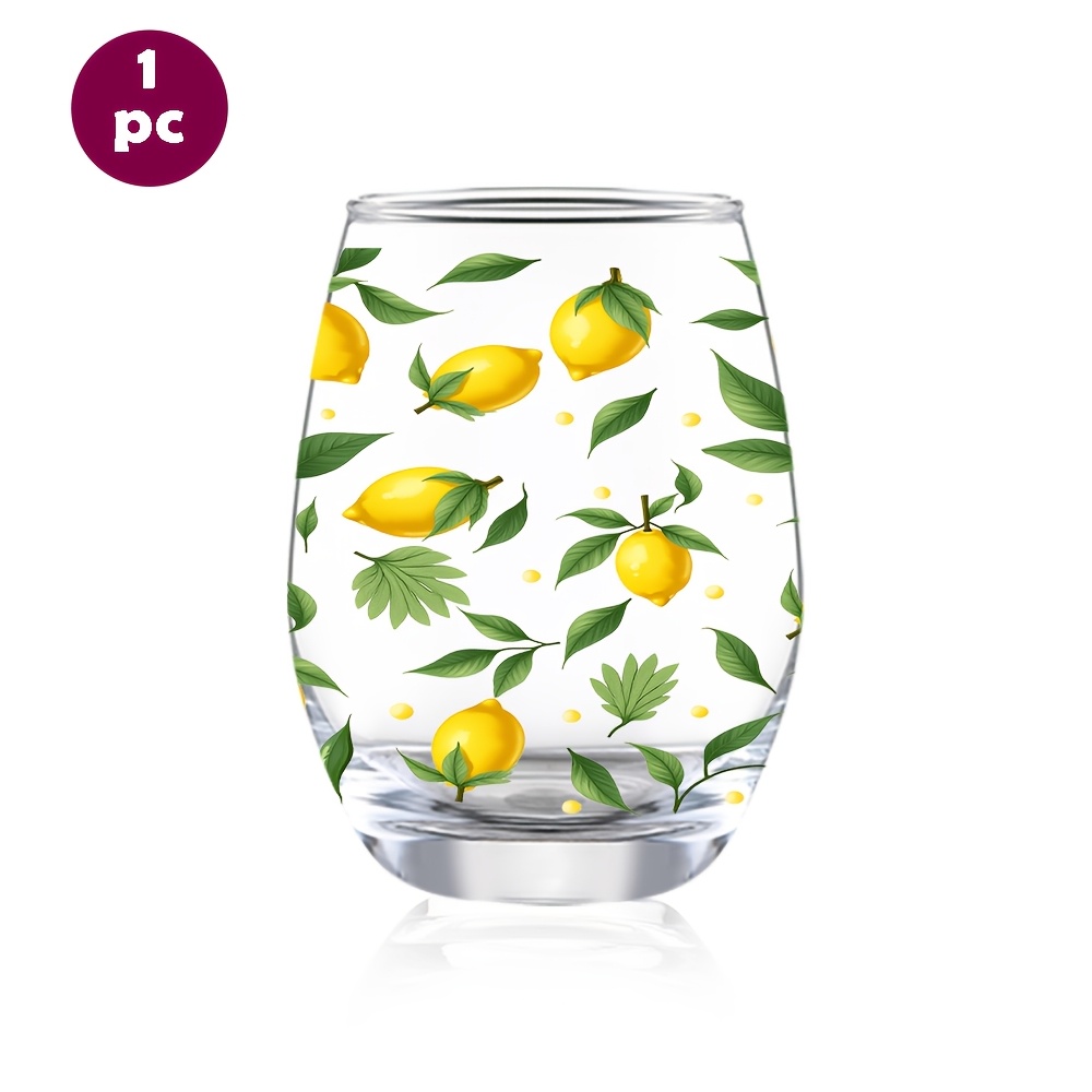 TEMU 1pc/12oz/350ml/stemless Wine Glasses,champagne And Whisky Glass,party Cups For Indoor Outdoor Perfect For Home Office Bar Weddings And Toasts,