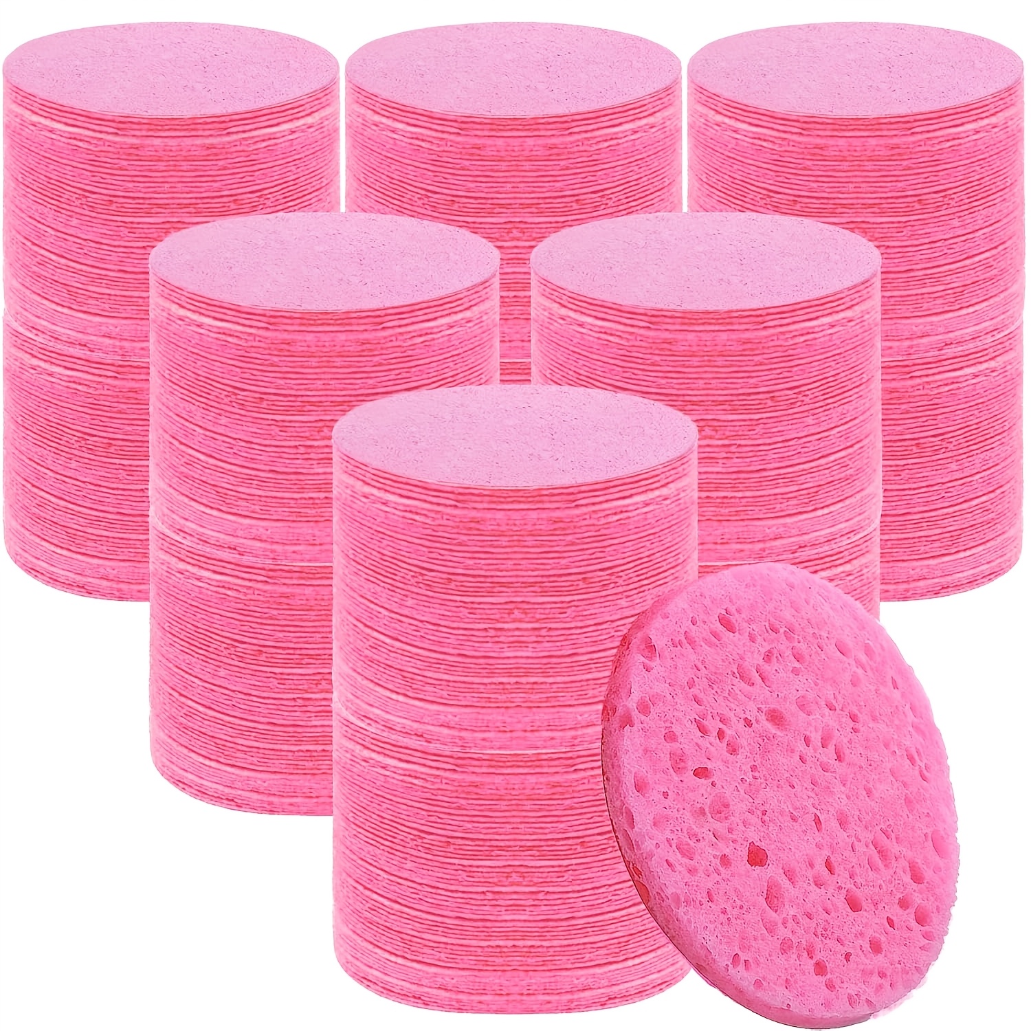 80pcs Round Compressed Facial , Soft Facial Cleansing Sponges, Gentle Exfoliating Face Sponges, Water Absorbent, Easy To Clean, Reusable Beauty Sponges For Care, Suitable For Types