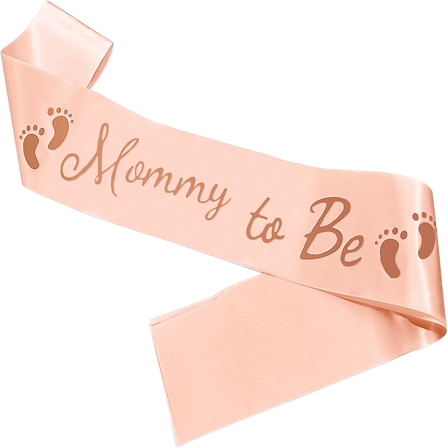 1pc Pink Satin Mommy To Be Sash | Polyester Belt For Shower And Gender Reveal Party Decorations I Perfect For Halloween
