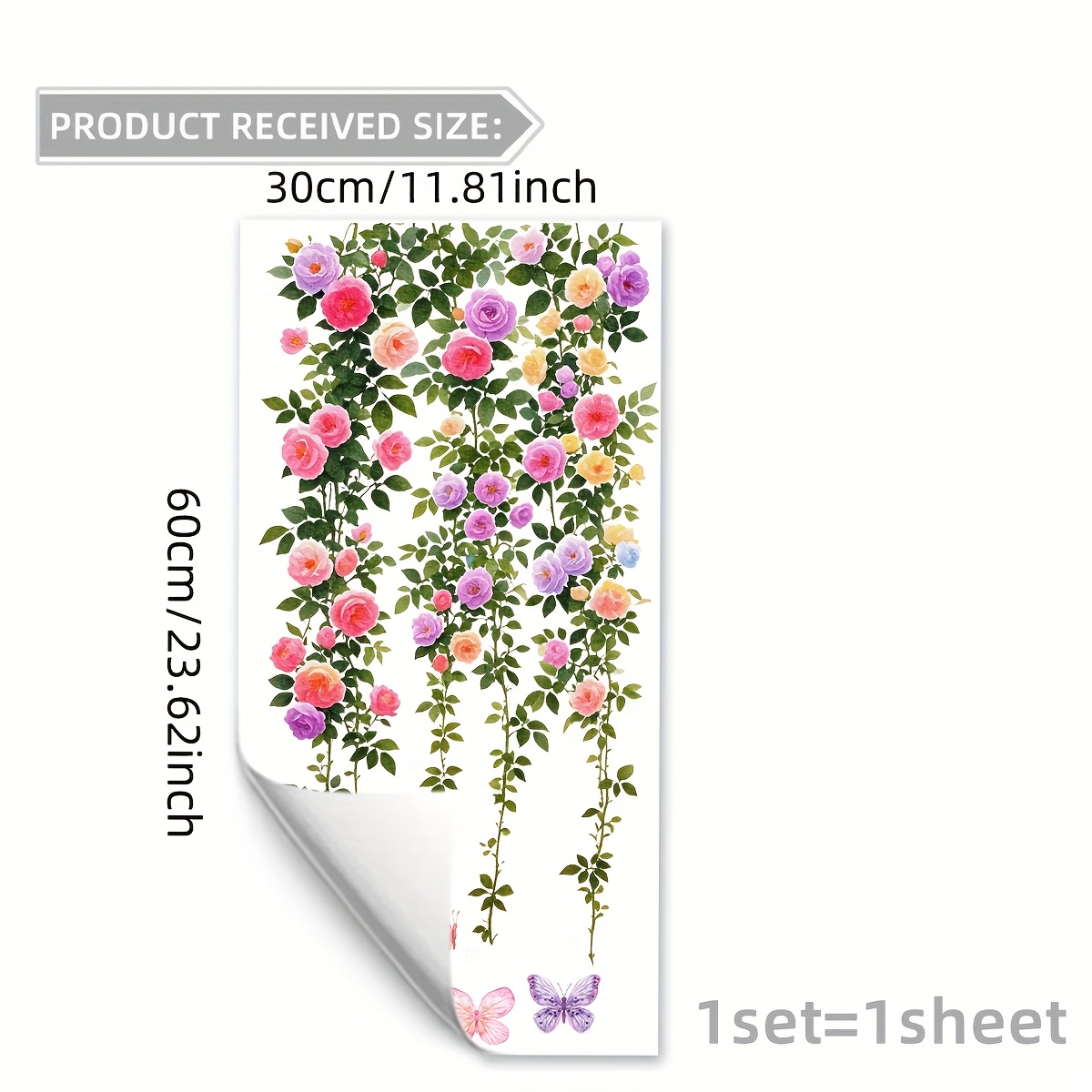 A New Style Bathroom Hanging Vine Decal, A Fun Bathroom Accessory For Beautifying And Decorating Your Restroom, M18754