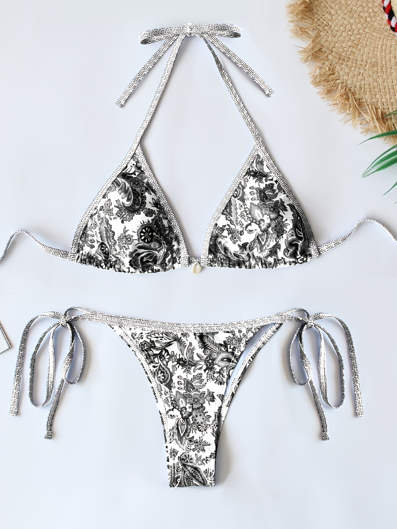 Blue and White Porcelain Women's Fashion Bikini Swimsuit