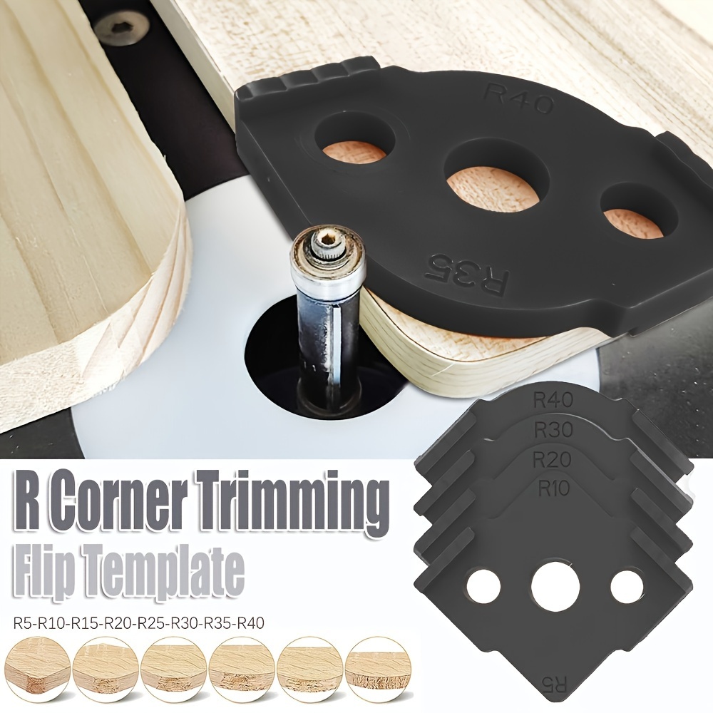 

4pcs Jig Router Template Set For Woodworking - 8 Unique Corner Radiuses, Plastic/fabric Construction, Woodworking Tools