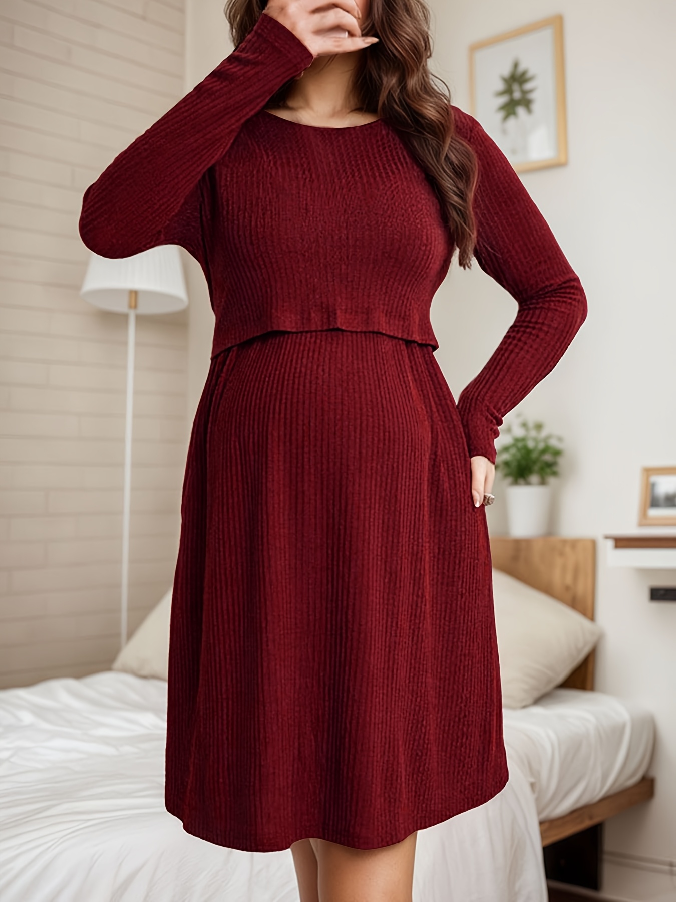 slim fit dress slacks Floral Nursing Dress main image 1