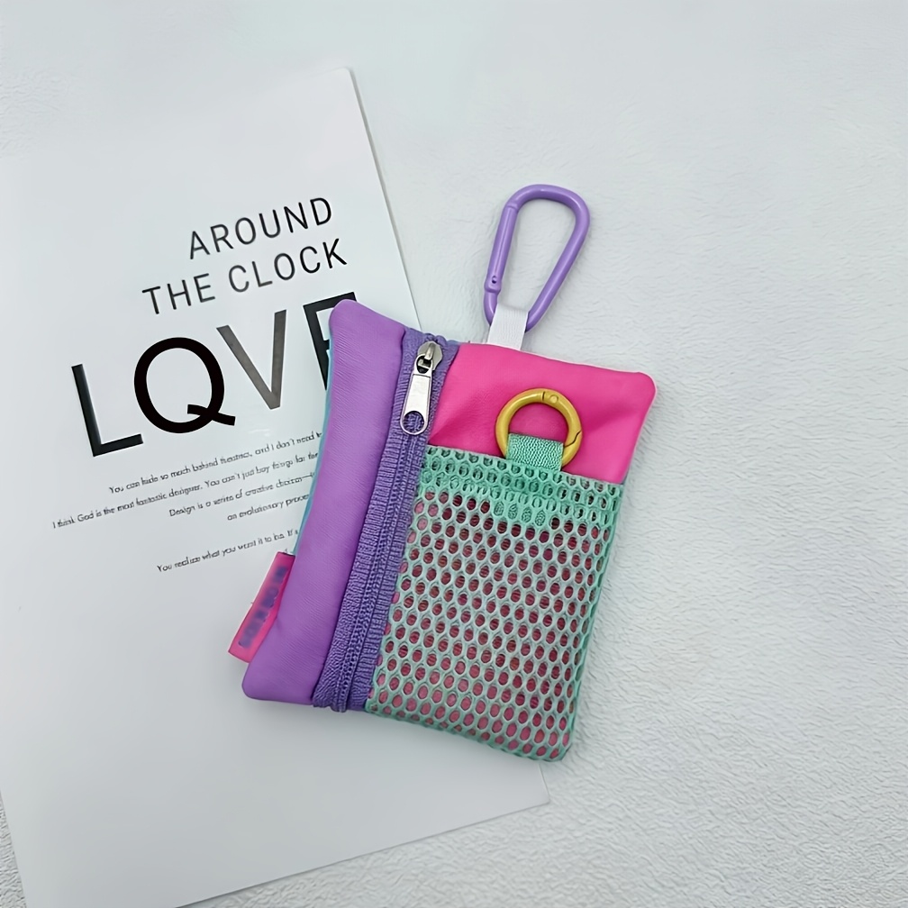 TEMU 2026 New Mini Coin Purse With Phone Lanyard, Multi-functional Card Holder, Keychain, Earphone Pouch, Portable Square Small Bag