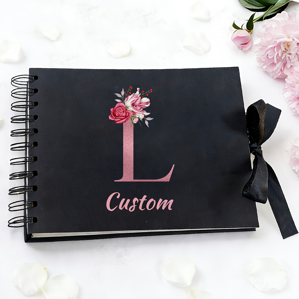 TEMU 1pc 60-page () Custom Wedding Photo Album & Book With Alphabet Printing Suitable For Wedding , Anniversary Albums, Paper Photo Books, Photobook