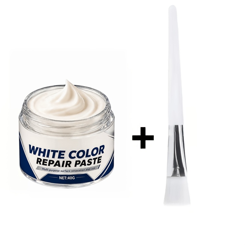 TEMU Pasta de Rezago Blanca Multiusos, Crema Reparadora de Aplicación Multi-, Adecuada para Varios Muebles Blancos, Arañazos, Grietas, Pedazos, para
