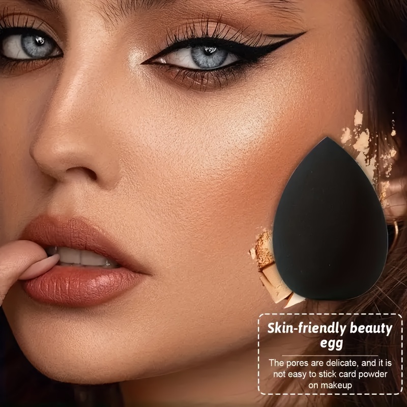 26pcs Trendy Black Complete Makeup Kit with Large-Capacity Bag