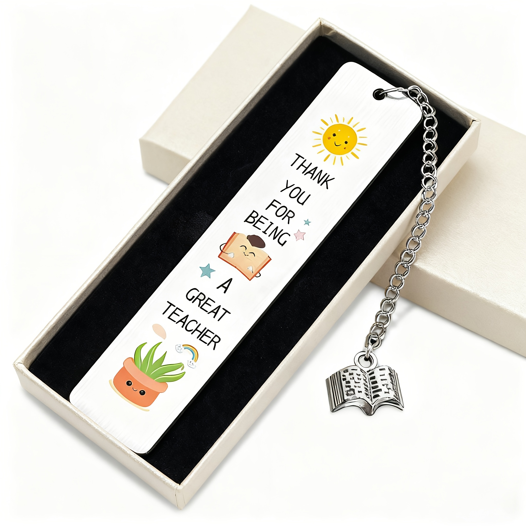 elegant stainless steel bookmark pendant reading gift essential for book lovers teachers day gift birthday present event prize thanksgiving gift for friends   brothers       color printing  