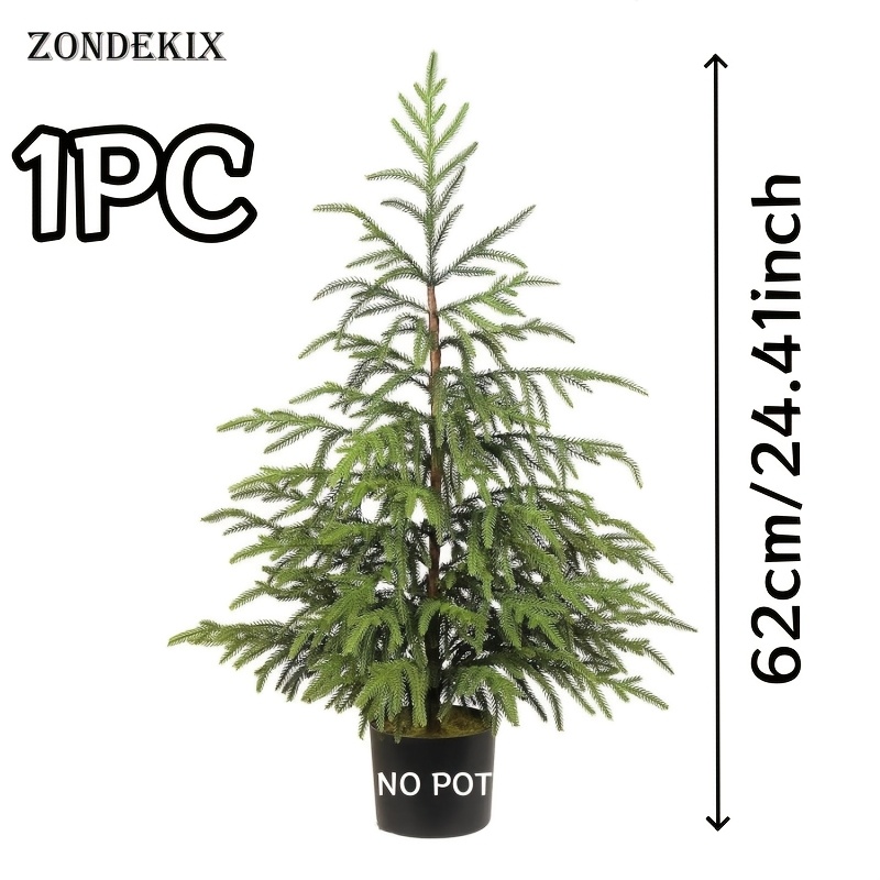 TEMU Artificial Plants, Simulation Norfolk Pine Branch With Needles And Christmas Tree Decoration, Suitable For Home Gatherings, Country Style Wall,