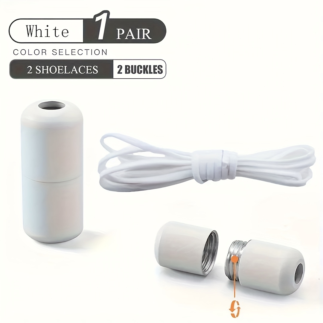 1-pair Pack Capsule Elastic Shoelaces, No-tie Shoelaces, Stylish And Convenient, Fits All Shoe Types, Lazy Shoelaces
