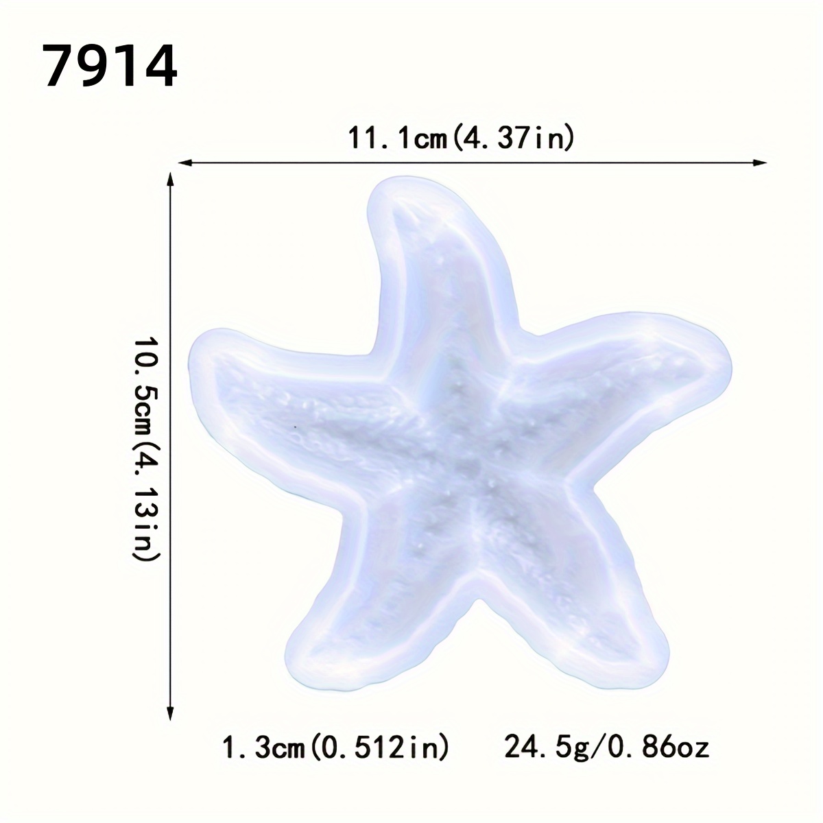 1pc Sky Starfish & Seashell Silicone Molds For Making - Epoxy Resin Crafting With Glittery Sequin , Handmade Beach-themed Accessories, Silicone Molds For Crafts