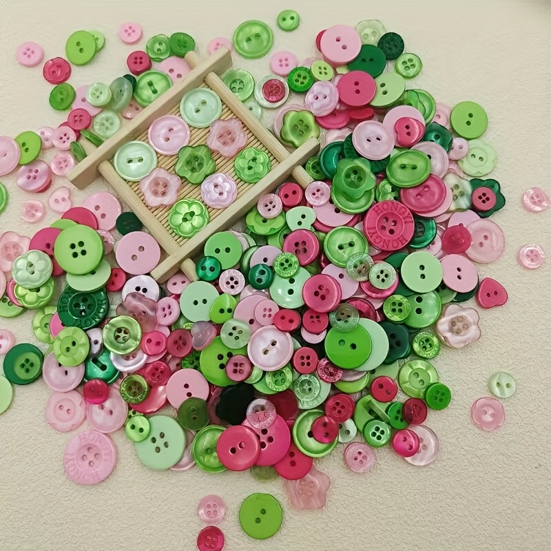 TEMU 20pcs Floral Theme Button Assortment - Mixed Shapes & 3d Designs With Multiple Styles, Premium Material For Superior Texture! Ideal For Diy Doll