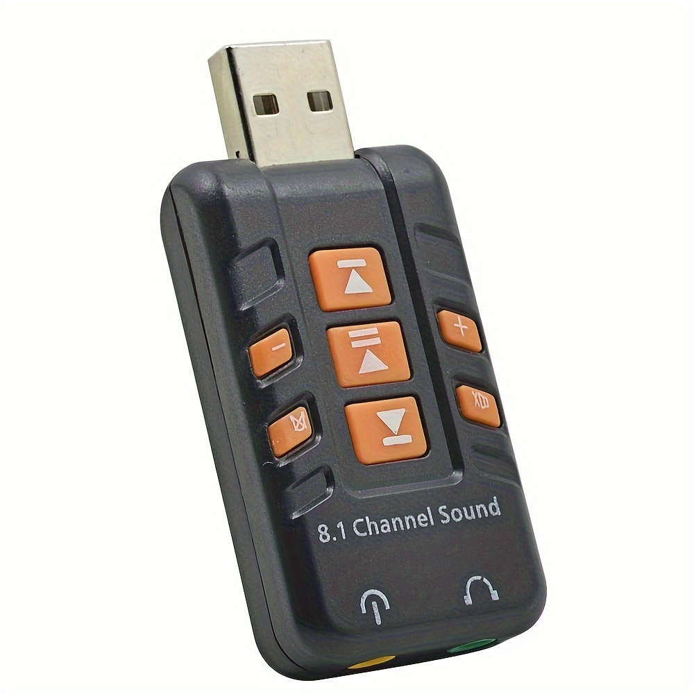 USB 2.0 Tarjeta de Sonido Externa 6 Canales 5.1 Surround Adaptador Audio  S/PDIF para PC -Azul