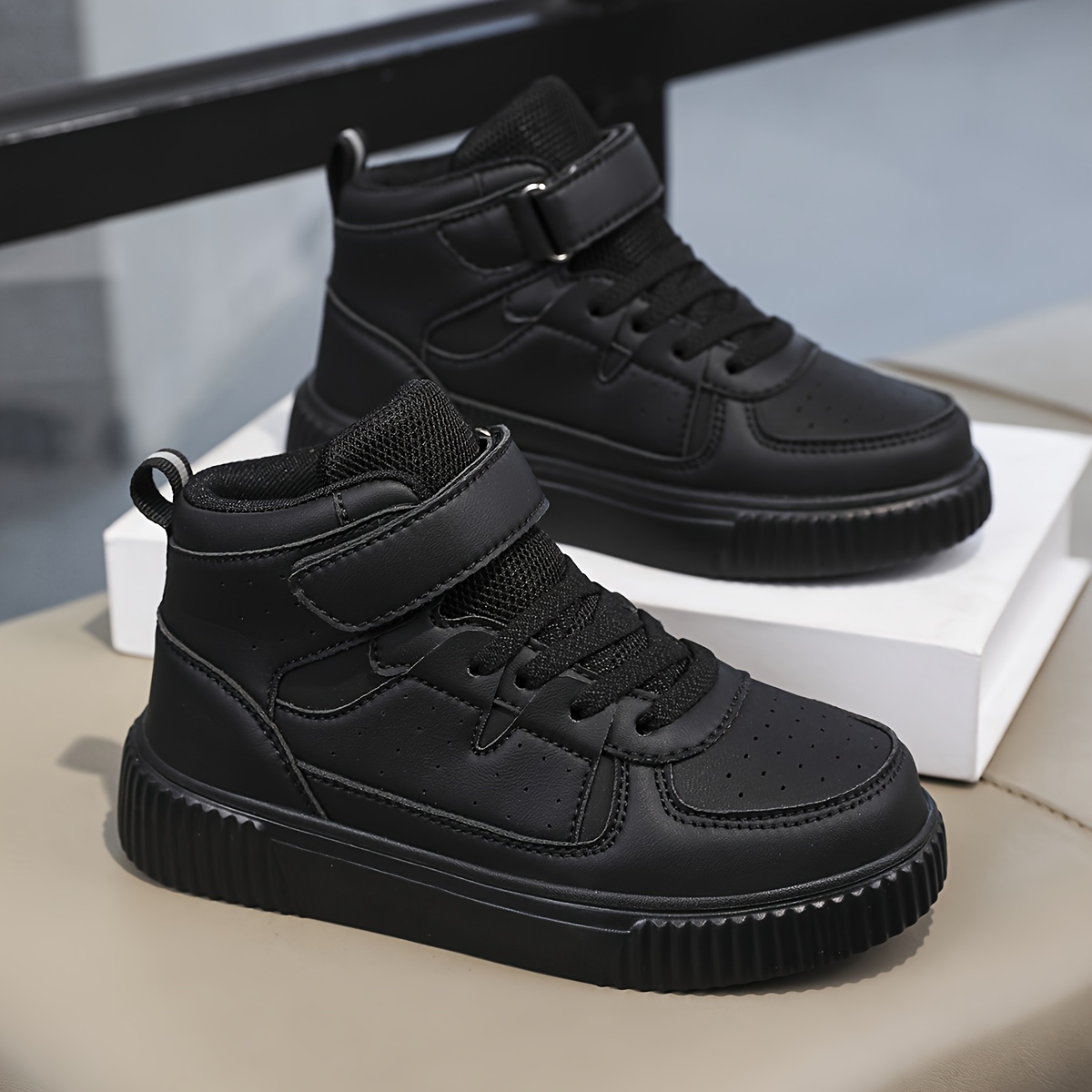 Shoe Zwarte Kinderschoenen Geox Gisli Zwarte Hoge Schoenen Jongens