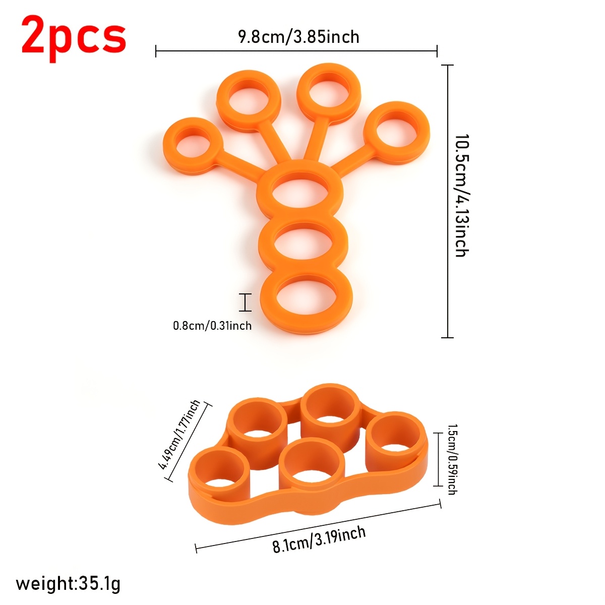 Silicone Finger Trainer 2 Pack Resistance Bands