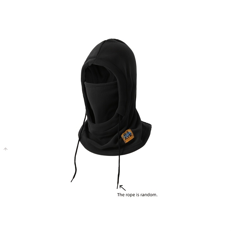 Image of 1 Unisex Winter Balaclava Hat - Windproof Ski Mask With Drawstring, Motorcycle Riding Hat, Warm Cap For Cold Weather Activities, Suitable For Winter Cycling, Outdoor Activities, And Mountaineering