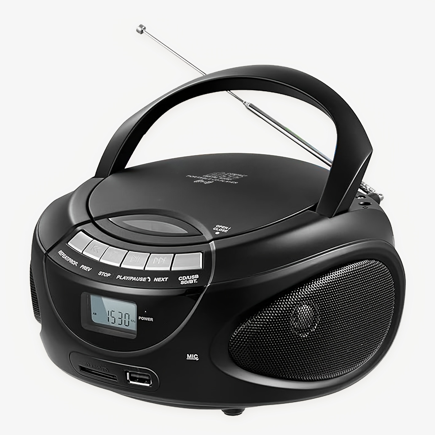 TEMU Cd Player Boombox, Multi-functional Cd Player, Dual Stereo Speakers, Am/fm Radio, Stereo Earphone Jack, Aux Input, A-b Repeat, Usb Player, Tf ,