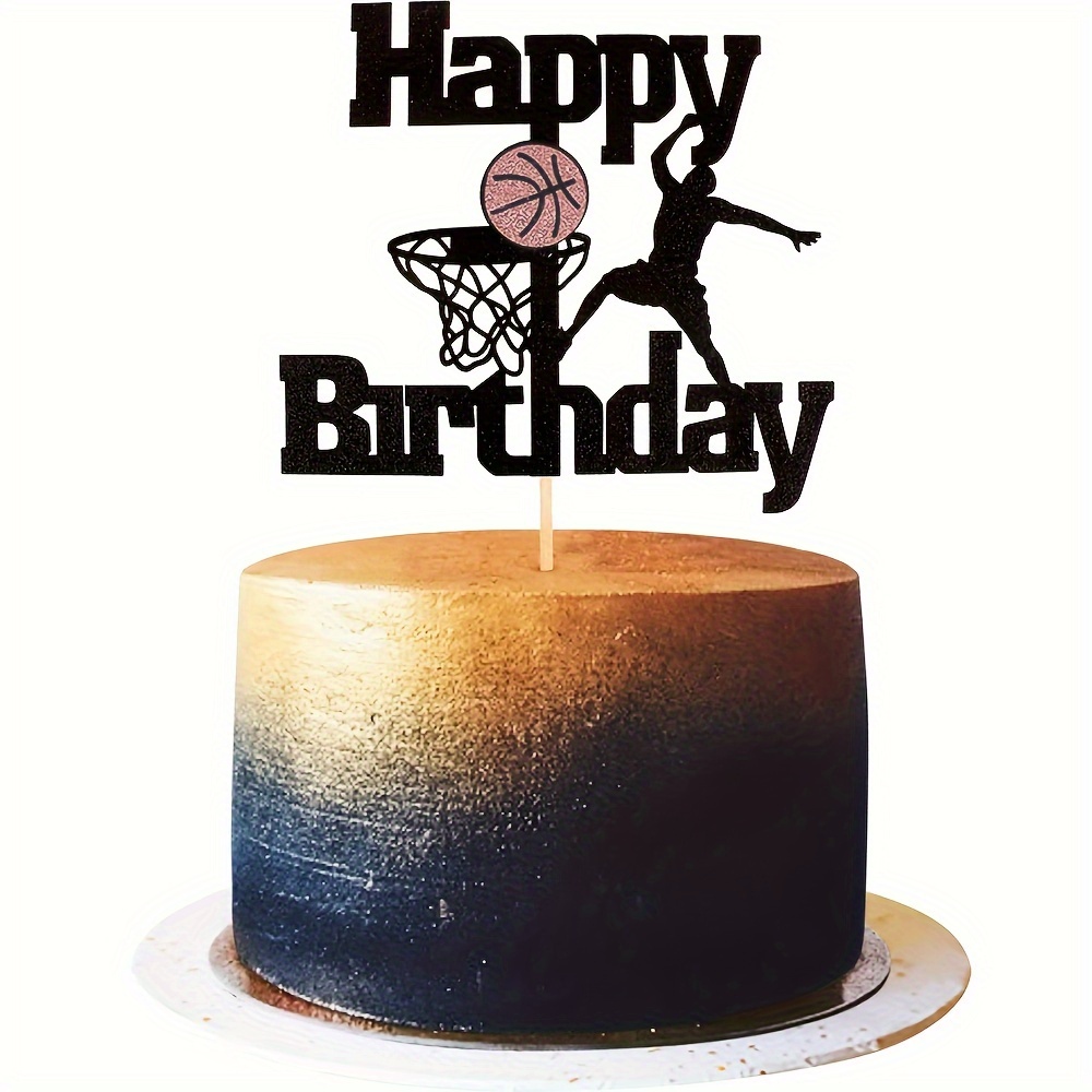 Basketball Cake Topper Happy Birthday Cake Toppers Birthday Cake
