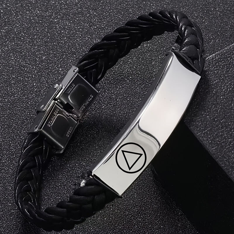 TEMU Gepersonaliseerde 1 Verstelbare Motiverende Anonieme Armband voor Alcoholisten. Aangepaste ID, Naam, Telefoon, Armband, Gepersonaliseerde