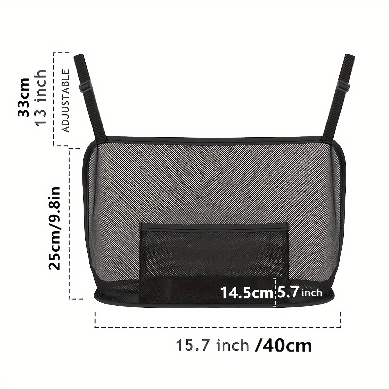 Strong Elastic Car Mesh Net Bag Between Car Organizer Seat Back Storage Bag  Luggage Holder Pocket