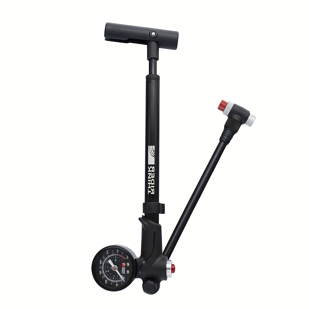 Image of Thinkrider Portable High-pressure 350psi Bike Air Pump With Gauge For Fork & Rear Suspension Shock Absorber Mountain Bicycle