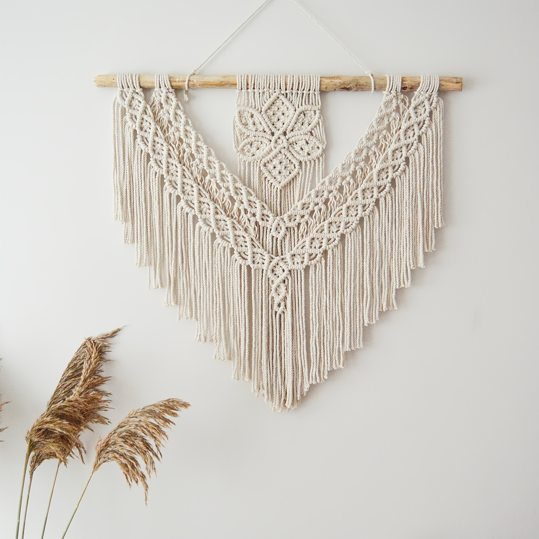 TEMU Large Macrame Wall Hanging, Flower Art, Bohemian Decoration, Wall Hanging, Macrame Mural, Housewarming Gift, Headboard