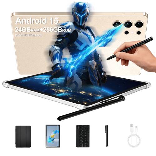 item picture tablet 10 1 inch 24gb 8gb 16gb expansion 256gb rom 8mp 16mp cameras 6000mah battery 15 wifi 4g calling with tempered glass keyboard case wireless keyboard data cable stylus pen tablet pad