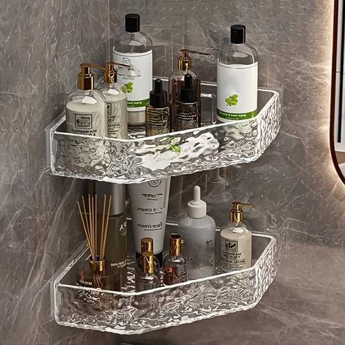 item picture 1pc bathroom storage rack plastic wall hanging no golden pipes for bathroom
