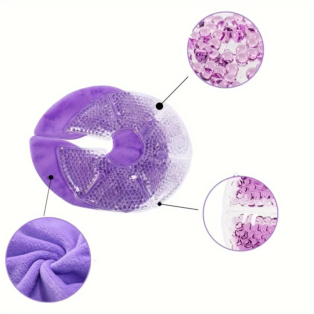 1pc foldable breast hot cold therapy pack nursing portable     ice pad with soft cover details 2