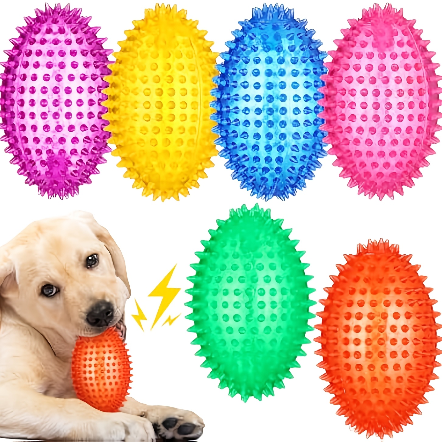 Non-Toxic Durable Dog Chew Toy, Squeaky Teething Toy for Dogs