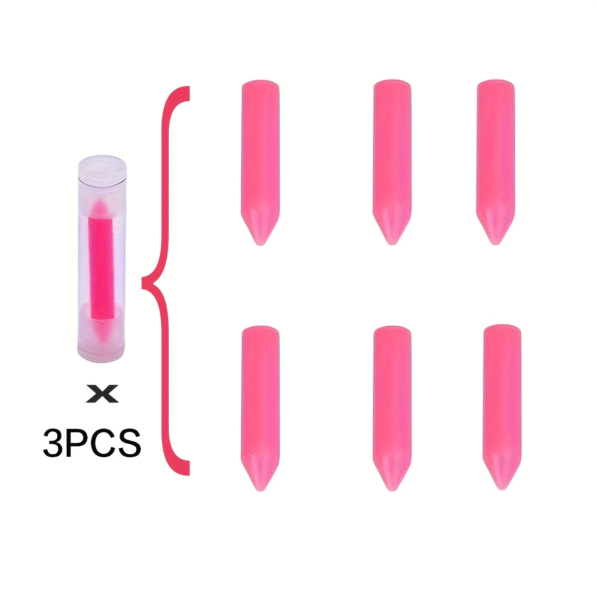 Image of 3-tube, 6-stick Crayon Set With Rotating Bead Pickup Tool For Diy Diamond Painting Brushes - Up Supplies - Swivel Gel Pen Tips Suitable For Nail Art And Tools!