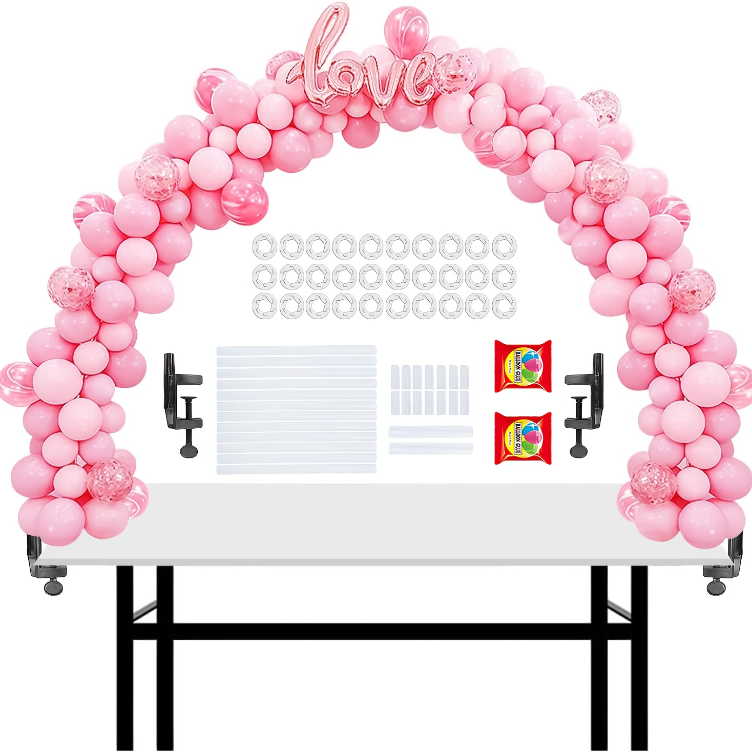 TEMU 13ft Adjustable Table Balloon Arch Kit For Wedding Birthday Xmas Festival Decorations And Diy Event Party Supplies(no Balloons Included)