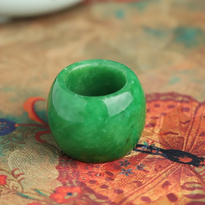 Bohemian Natural Stone Ring - Vintage Green