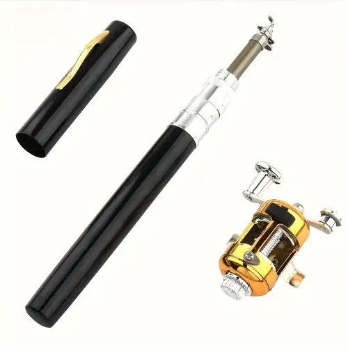 1pc Portable Telescopic Pen Fishing Rod Lightweight Aluminum - Temu