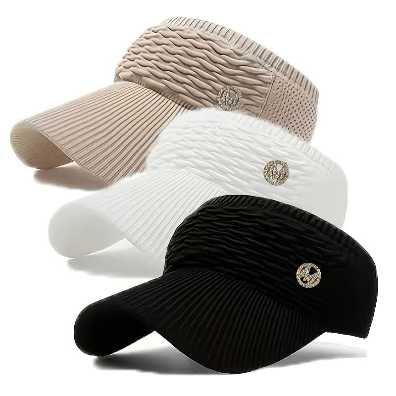TEMU 3pcs Set With Multiple Colors From, Suitable For Vacation Occasions, 2026 Upgraded Version. M-standard Women's Hat, Comfortable And Breathable,