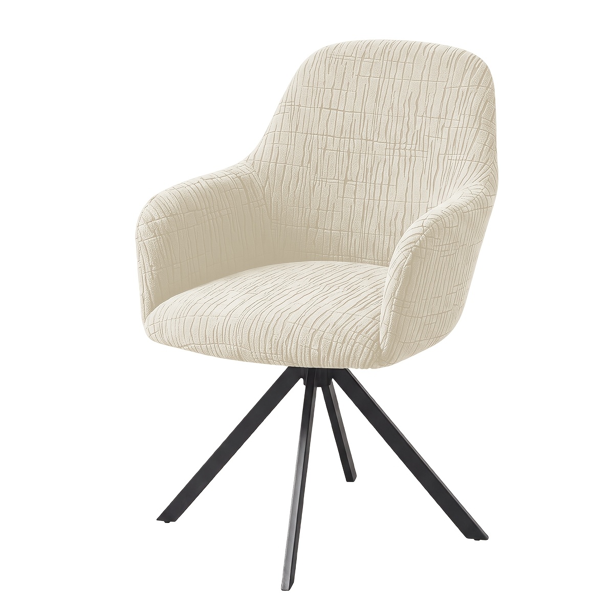 TEMU 1 de sillón de respaldo con de y jacquard de terciopelo, protector de asiento de mesa con reposabrazos, ajuste elástico, para todas