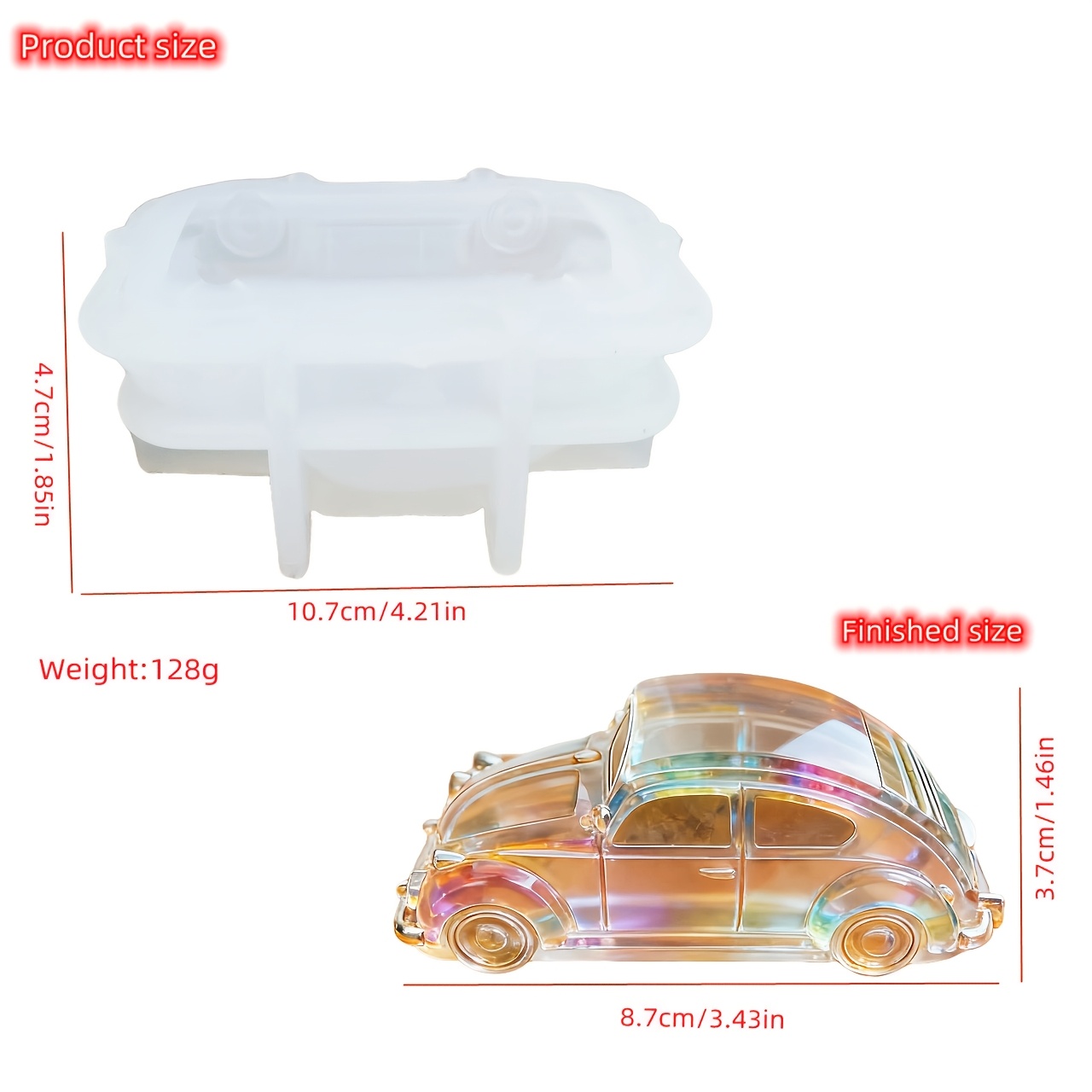 Image of Car Silicone Mold Epoxy Resin Casting Mold Handmade Diy Candle Making Mold Concrete Gypsum Casting Mold Home Decoration Crafts Ornaments Mold.