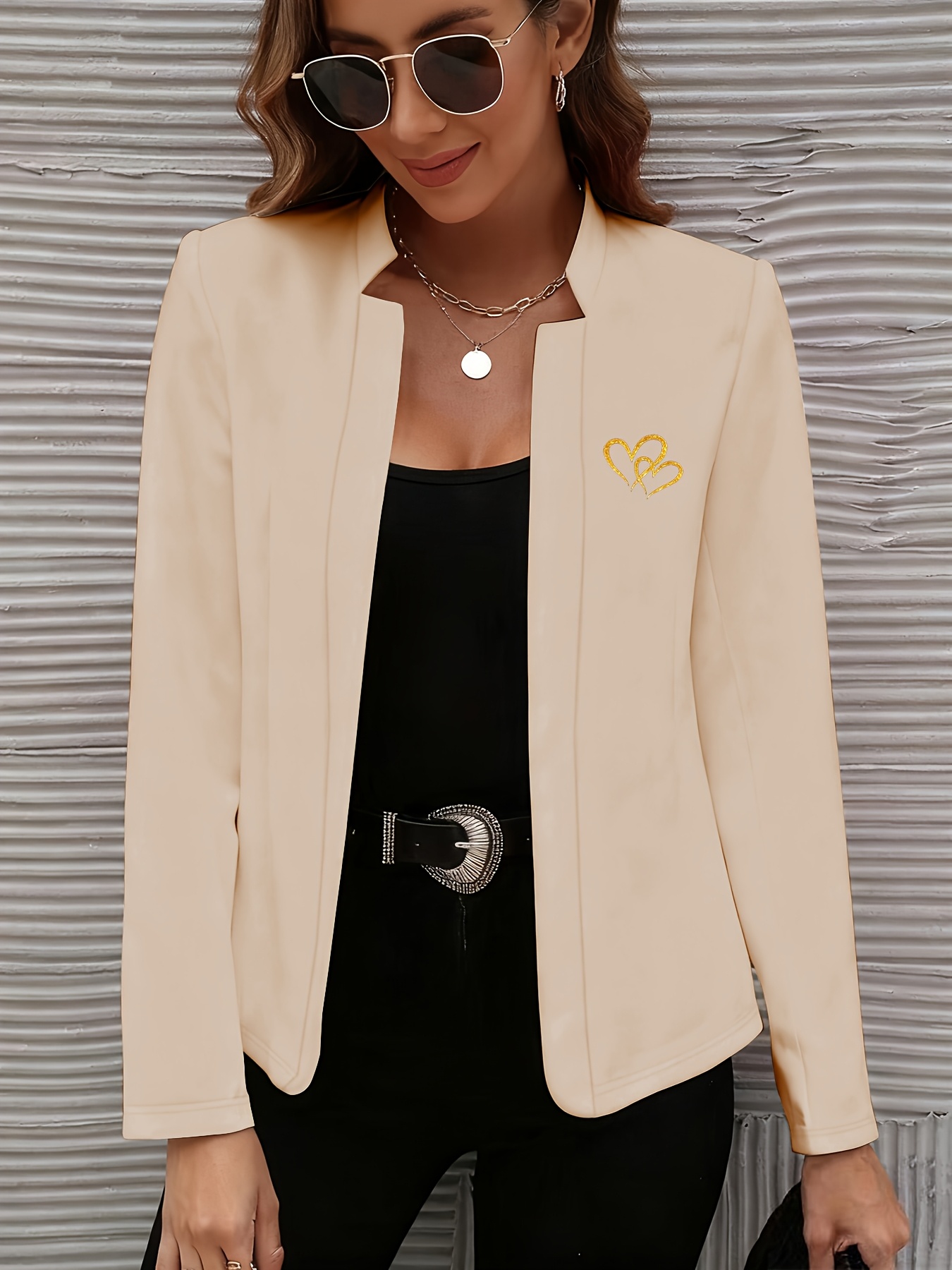 item picture print golden   decorative pattern european and   spring autumn casual jacket trendy must have womens cardigan coat womens fashionable   jacket womens   fit cardigan long sleeve design suitable for spring