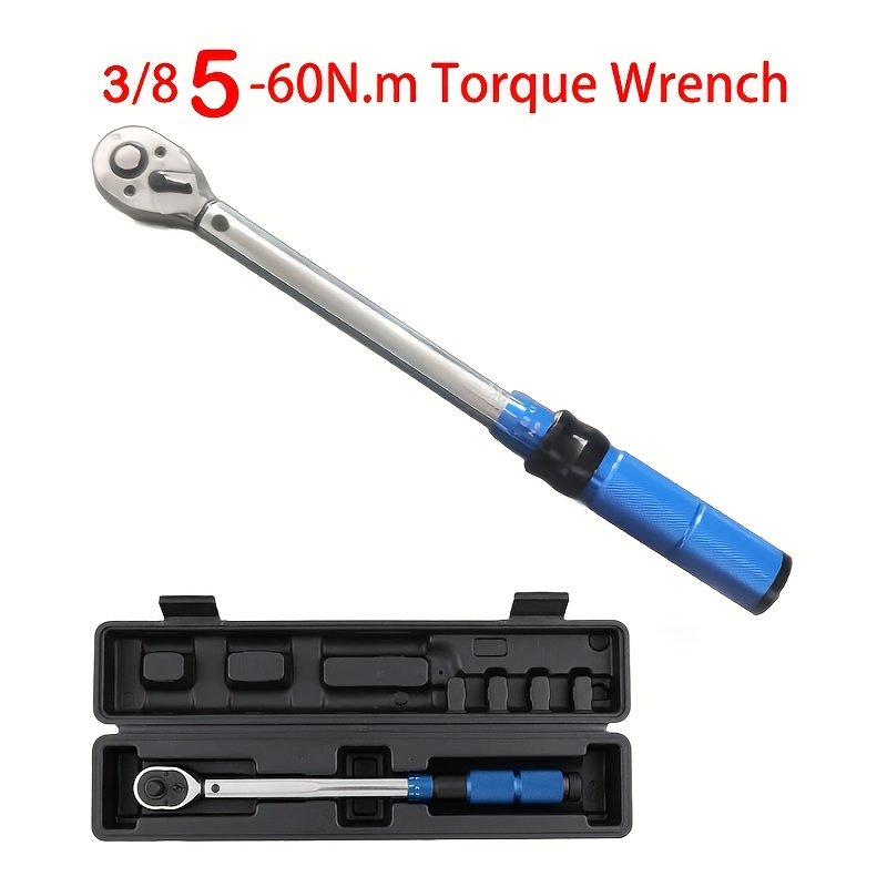 Image of 5-60n.m Torque Wrench, 3/8 Inch Square Drive Torques Key, ±3% Torque Wrench, Professional Bicycle Automotive Tool