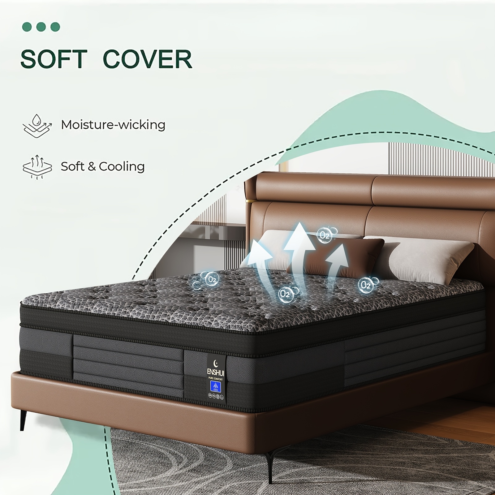 12/14 Inch Queen Size Mattress, King Sizes Mattress, Full Size Mattress, Twin Mattress In A Box | With Memory Foam and Individual Pocket Springs, Motion Isolation, Pressure Relief, Medium Firm Feel, Cool & Comfortable Sleep, Edge