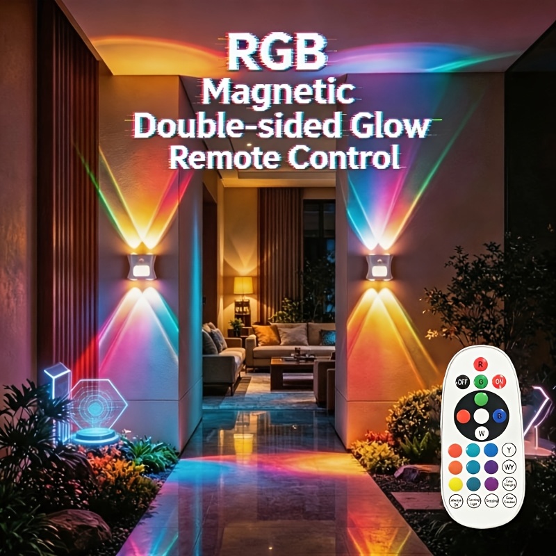 USB Rechargeable RGB Night Light with Remote Control
